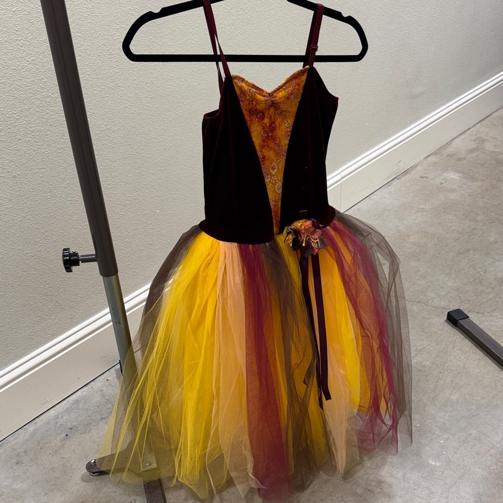 Revolution Kids Costume with Yellow and Red Tulle